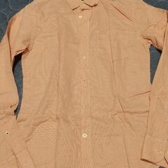 バナナリパブリック　オレンジチェックシャツ