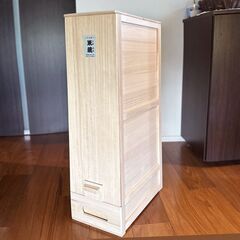 計量米びつ 総桐材木組  容量30kg/１合計りの画像