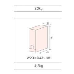 計量米びつ 総桐材木組  容量30kg/１合計りの画像