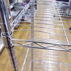 4段 メタルラック  幅90×奥46×高150㎝ スチールラック シルバー アルミラック 棚 収納 家具 札幌市 厚別区の画像