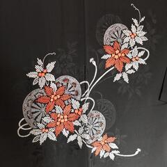 羽織　黒　絵羽織　14の画像