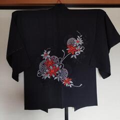 羽織　黒　絵羽織　14の画像