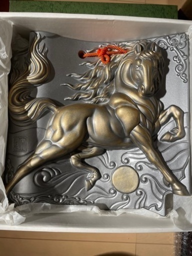 値下げ！！☆未使用☆菊間瓦干支午飾り物置き物 (ぶん☆プロフ必読