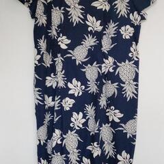 夏ワンピース　パイナップル柄