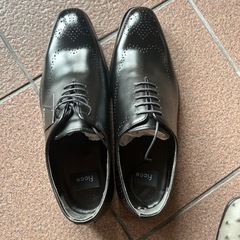 合皮　新品　ローファー　黒　27センチの画像