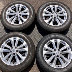 日産 エクストレイル 純正アルミホイール 美品 バリ山 225/65R17 4本セット DUNLOP GRANDTREK PT3