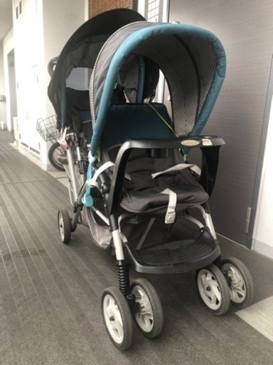 Graco DuoGlider  ２人乗りベビーカー  緑&グレー