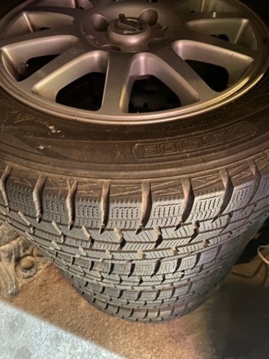 明日土曜日のお取引限定で5000円にします。日産車用　ホイール付　バリ山　スタッドレス　175/65R14  適合車種多数⭐︎ノート　キューブ