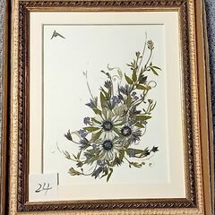 押し花24　アートフラワー　額付き