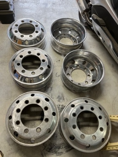 大型低床用ホイール6本セット　19.5×6.75 147 JIS