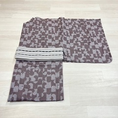 メンズ綿浴衣L＋帯セット⑦