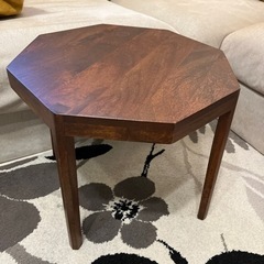 ZARA HOME ベッドサイドテーブル 八角/ガラス/ゴールド