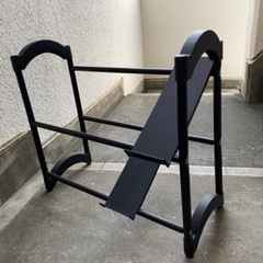 【千円】シューズラック　靴棚　黒　8足ほど