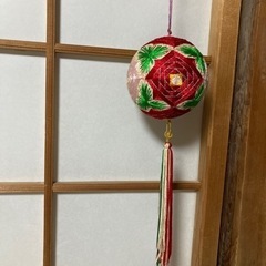手毬飾り　椿