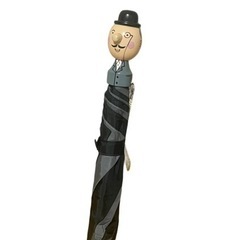 折りたたみ傘 雨傘 傘 雨具 アンティーク 昭和レトロ キッズ ファッション 小物 黒/グレーの画像