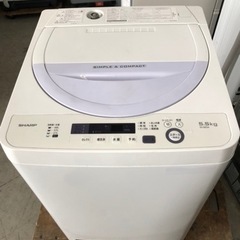 福岡市内配送設置無料　シャープ SHARP ES-GE5A-V [全自動洗濯機(5.5kg) バイオレット系]