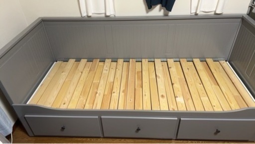 イケヤ　ヘムネス　シングルベッド　グレー