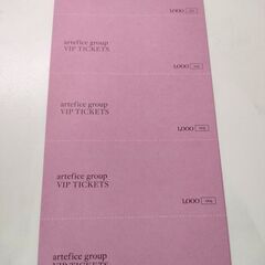 artefice グループ 1万5000円分VIPチケット  2...