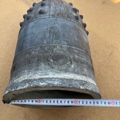 大きい鐘 青銅 重さ17kg 直径27cm 高さ47cmアンティーク 珍品希少の画像