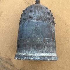 大きい鐘 青銅 重さ17kg 直径27cm 高さ47cmアンティ...