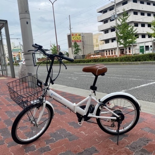 中古折り畳み自転車　6段ギヤ　鍵付き
