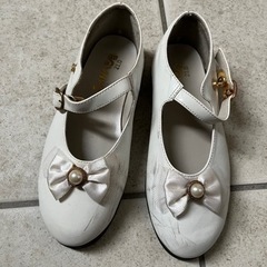 結婚式　シューズ　白　21センチ