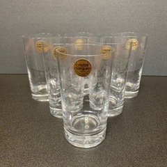 未使用 グラス フランス 透明柄の画像