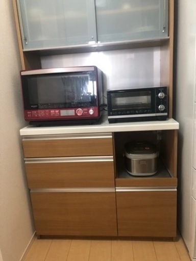 【決まりました】6/24(土)来れる方！パモウナ食器棚　レンジなどまとめてお引き取り歓迎！