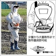 ②手動式 散粒機 タンク容量 8L 除草剤 農薬 種子 肥料 均...