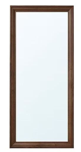 ミラー　全身鏡　IKEA　TOFTBYN トフトビーン ミラー, アッシュ調/ブラウン, 75x165 cm