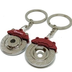 新品　ブレンボ　Bremboキーホルダー　赤　レッド①