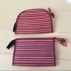 い草のポーチ２つ　新品