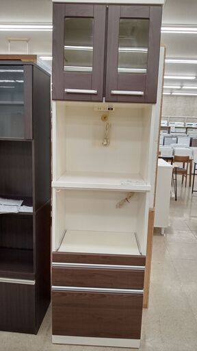★ジモティ割あり★ ㈱マルミツ 食器棚 ブラウン H210×D41.5×W59 クリーニング済み TJ1189