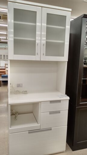★ジモティ割あり★ NITORI レンジボード 白 H200×D42×W80 クリーニング済み TJ1190