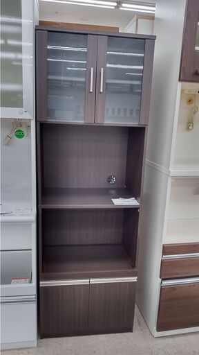 ★ジモティ割あり★  食器棚 ブラウン H178×D38×W60 クリーニング済み TJ1192