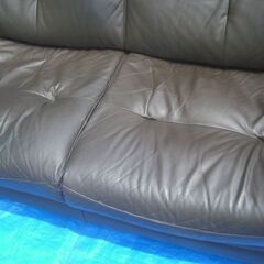 ２人掛け ソファ チェア 本革 背もたれが取れる【自社配送は札幌市内限定】店頭お引き取り歓迎/藻岩倉庫の画像