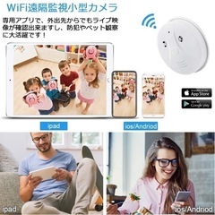 【値下げ】火災報知器型カメラ 防犯カメラ WiFi 1080P 遠隔管理 動体検知 暗視撮影 日本語取扱説明書の画像