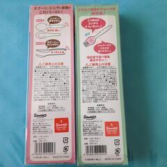 レンゲとスプーンの役割がひとつでOK😊幅広フォームク💕キティちゃんレプーンとフォークセットで💕一品770円のしなの画像