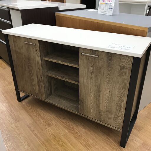 ★ジモティ割あり★  キッチン収納 茶色 H78×W120×D39 クリーニング済み KJ2175