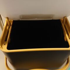 かける・置く・多目的使用　ゴミ箱 12L　ブラック＆イエロー　≪未使用≫の画像