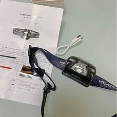 新品　ヘッドライト　PX6防水　角度調整　ブラック　USB コンパクト
