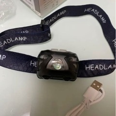 新品　ヘッドライト　PX6防水　角度調整　ブラック　USB コンパクトの画像