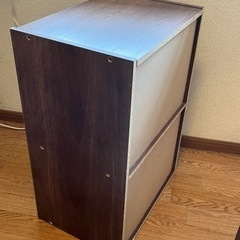 木目調　2段ラックの画像