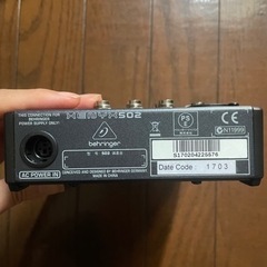 【BEHRINGER】ベリンガー　PAミキサー　502 XENYXの画像