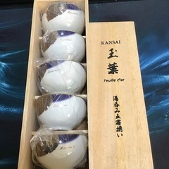 KANSAI 玉葉湯呑み五宴揃い　木箱入りの画像