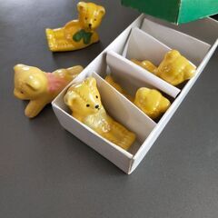 クマの箸置き　５個セット　陶器の画像