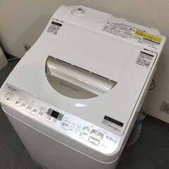 （4/26受渡済）JT7104【SHARP/シャープ 5.5㎏洗濯乾燥機】美品 2018年製 ES-TX5B-N 家電 洗濯 縦型洗濯乾燥機 乾燥機能搭載