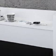 アウトレット品】ダブル・Newデザイン2杯収納コンセント付きベッド