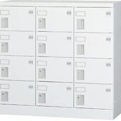 貴重品ロッカー 3列4段 12人用 スペア鍵付き金庫 スチール ...