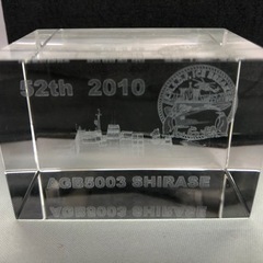 値下げしました　中古　3Dクリスタル　スタンド　52周年 SHIRASEの画像